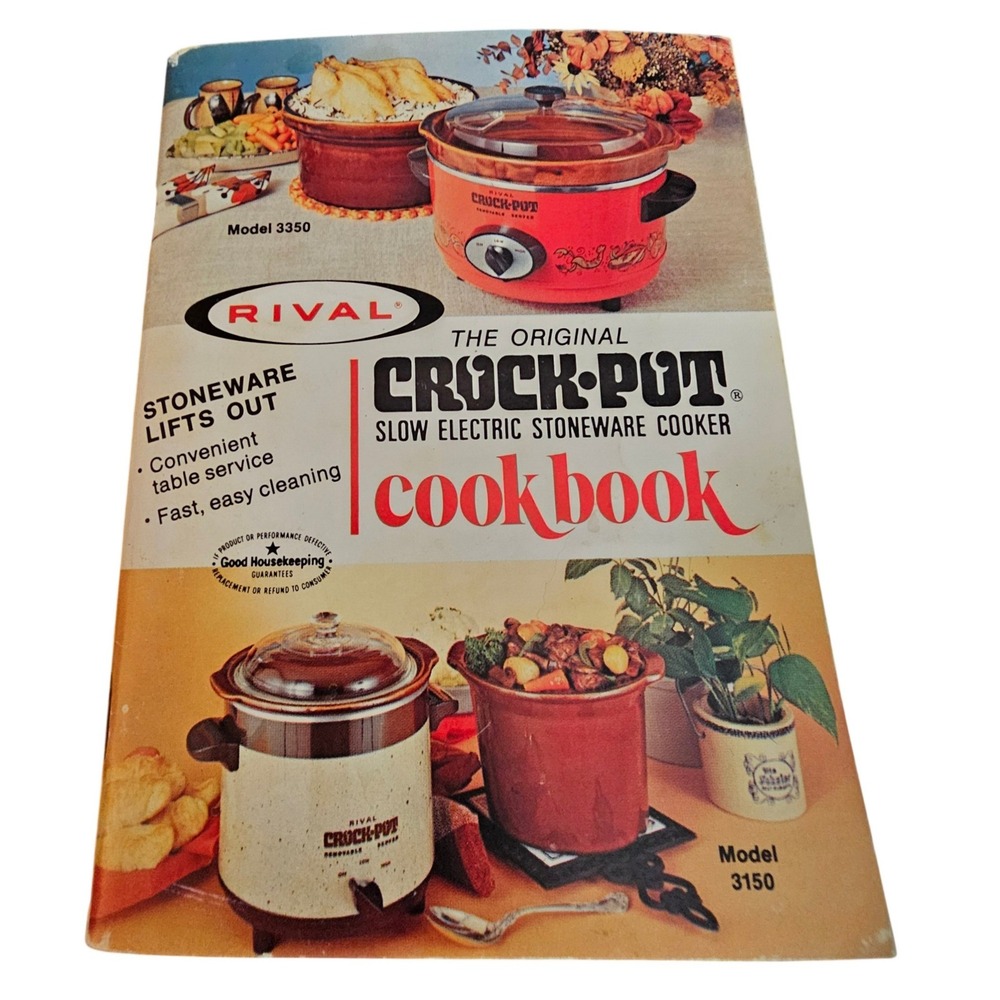 Vintage Rival Crock-Pot Slow Electric Stoneware Cooker Cookbook Recipes